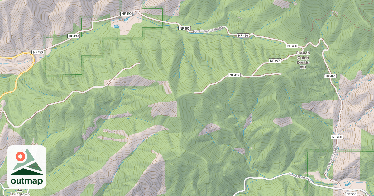 Map of FRENCH GULCH DIVIDE