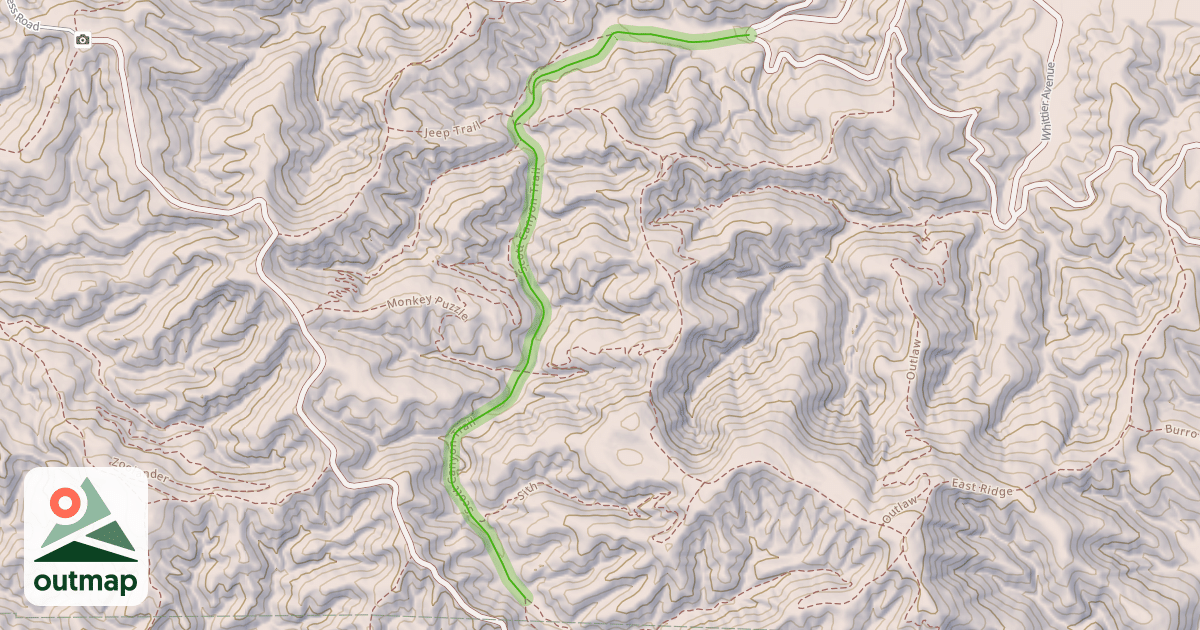 Map of Scott Canyon Trail