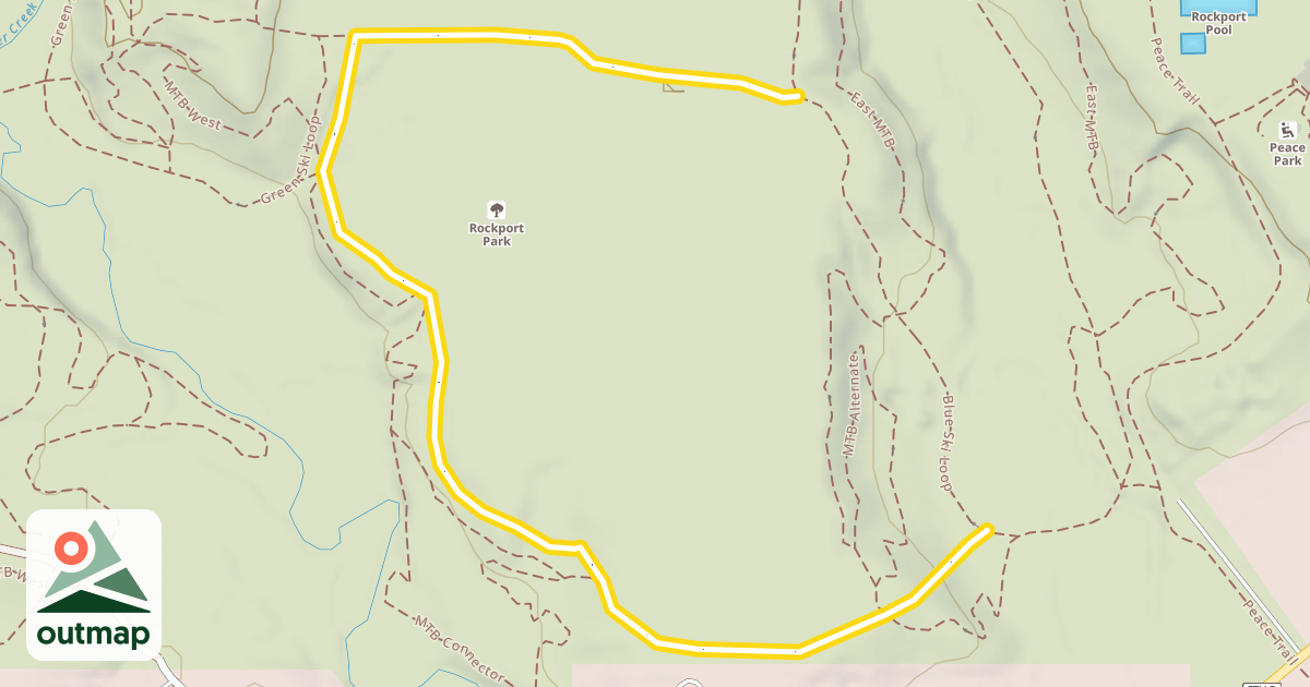 Map of Red Ski Loop in Rock