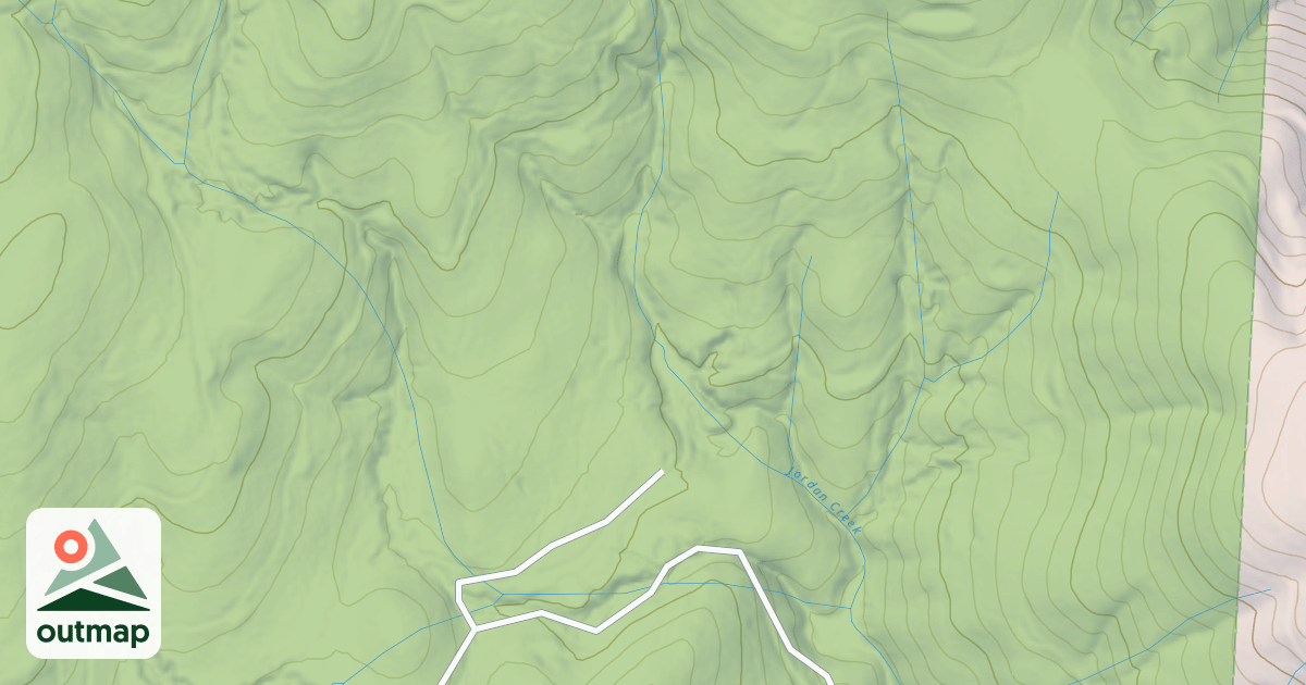 Map of JORDAN RETREAT SPUR