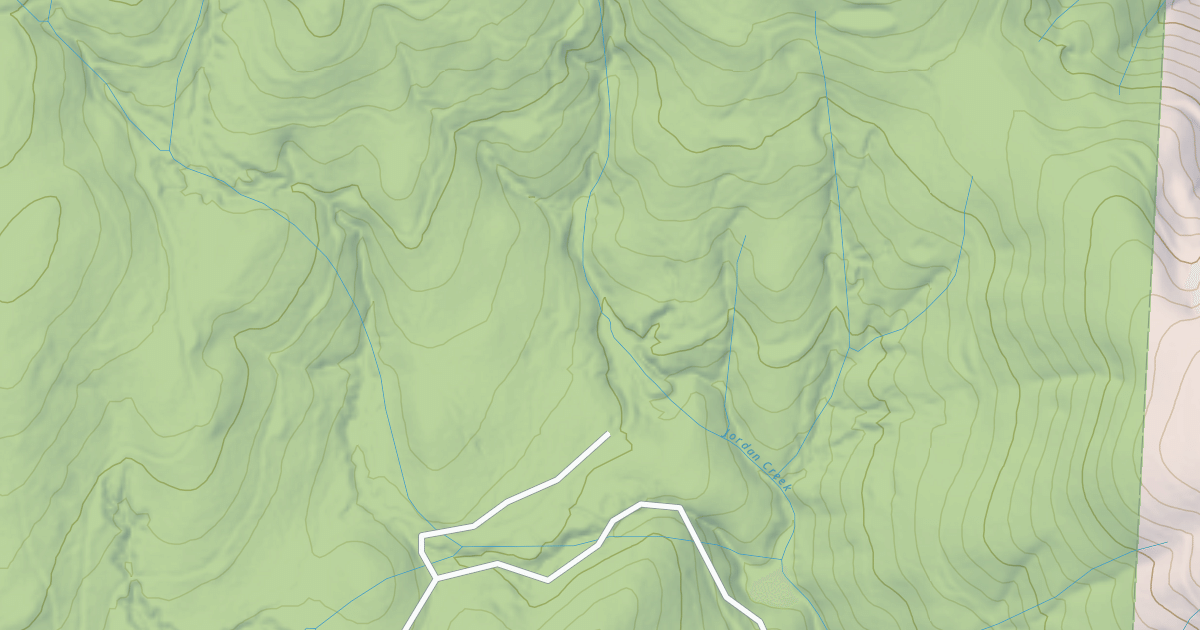 Map preview of JORDAN RETREAT SPUR
