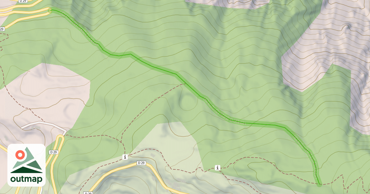 Map of Chemin de Beuil à Péone