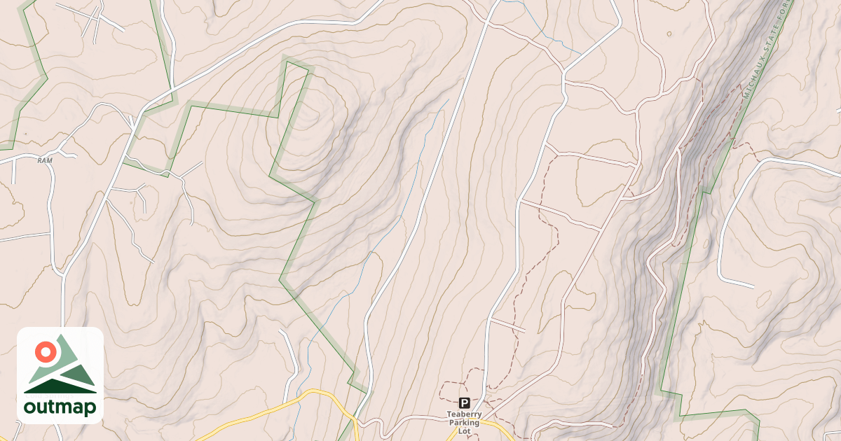 Map of Michaux State Forest – Snowmobile Trail System (Southern)