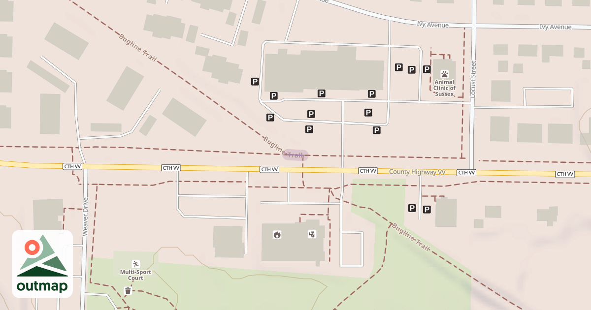 Map of Bugline Trail