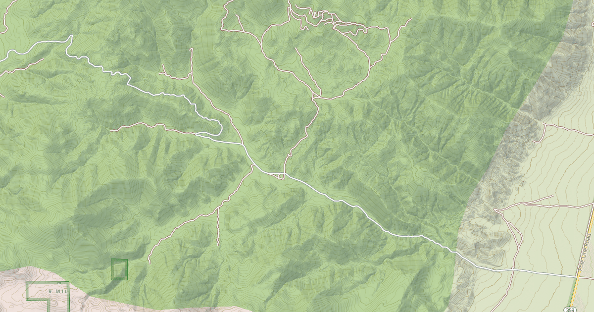 Map preview of POWELL MOUNTAIN ROAD