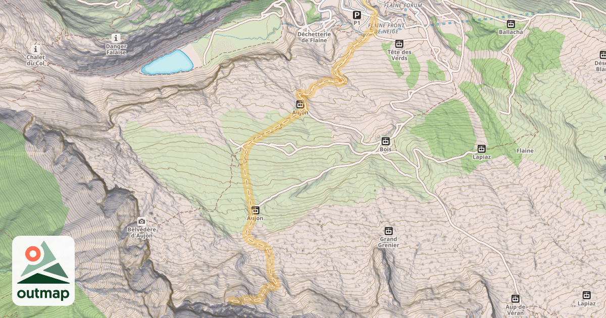 Map of Chapeau Gaspard — Flaine