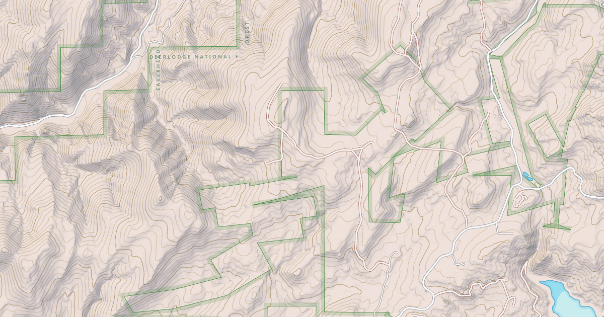 Map preview of USFS National Forest System Roads {3DB83DEE-AE3C-43BB-821E-C992B3DF780F}