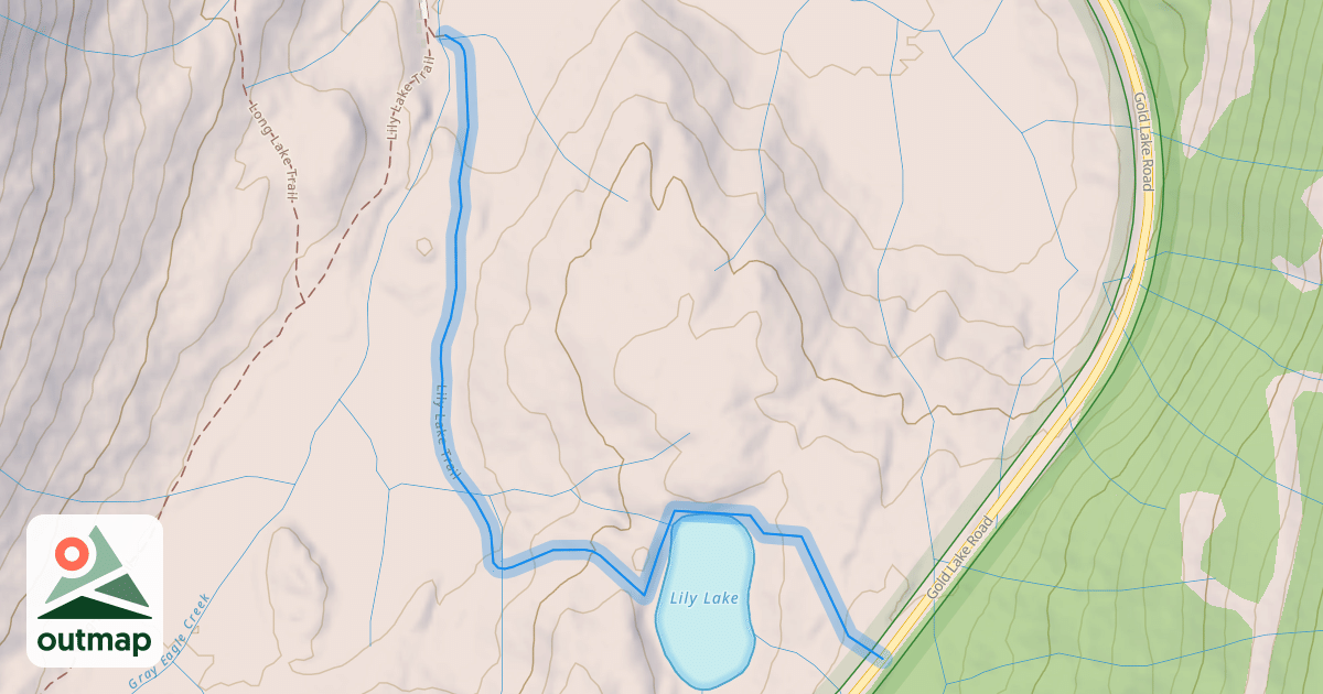 Map of Lily Lake Trail