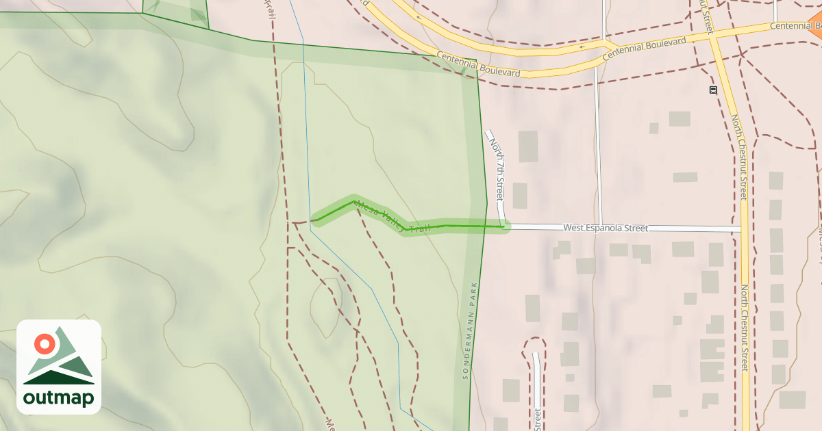 Map of Mesa Valley Trail