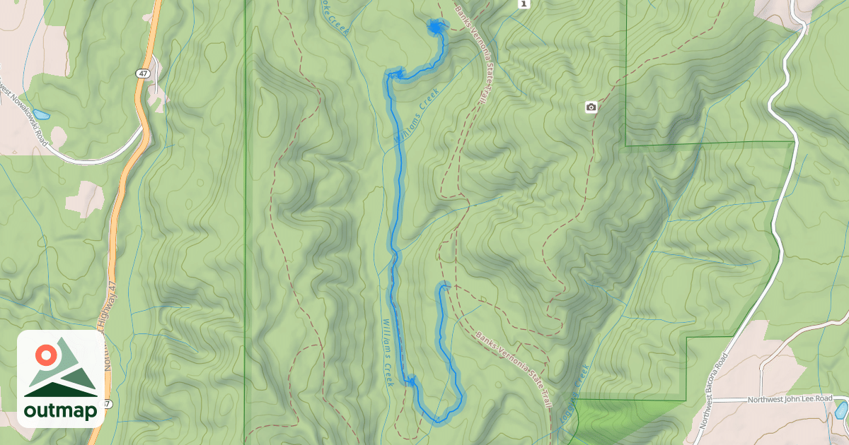 Map of Williams Creek Horseshoe
