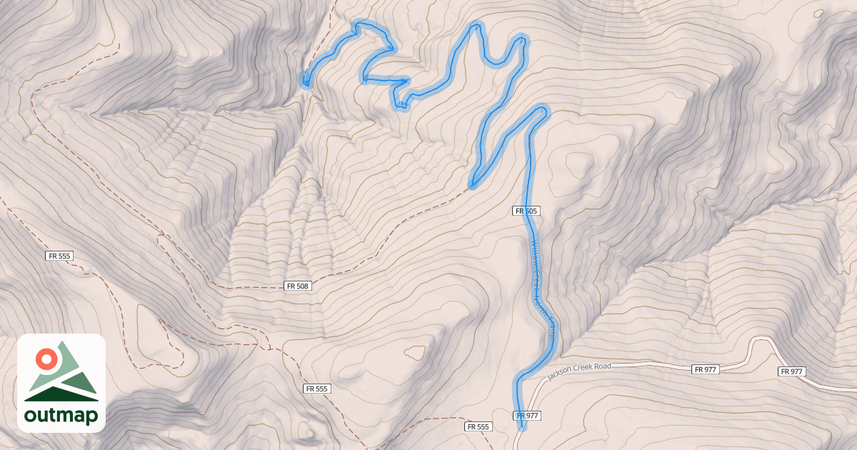 Map of Willow Creek North Trail