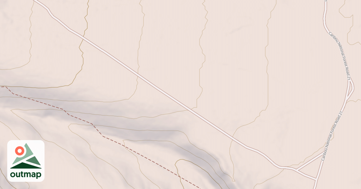 Map of NORTH PEBBLE FLAT