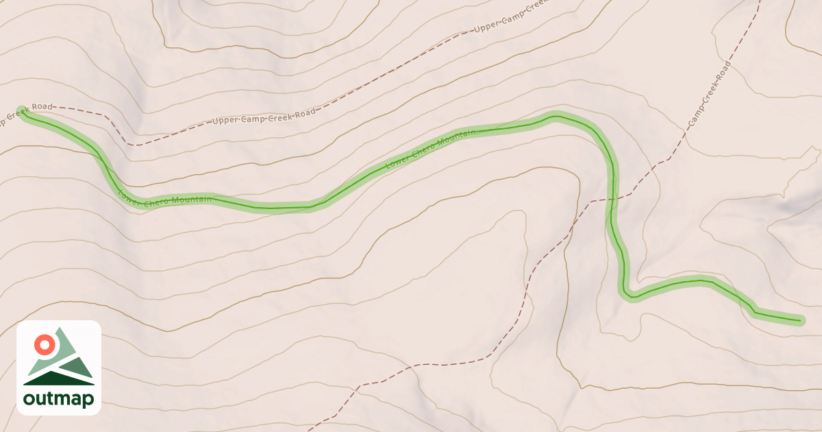 Map of Lower Chero Mountain