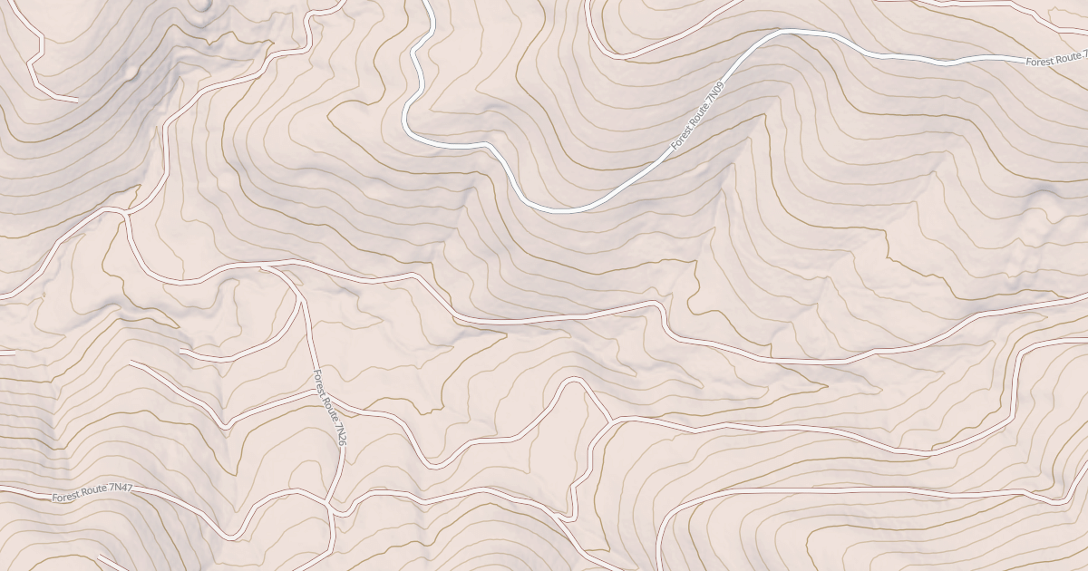 Map preview of USFS National Forest System Roads {70DF2483-A811-442F-8E55-B9AB2B5A71ED}