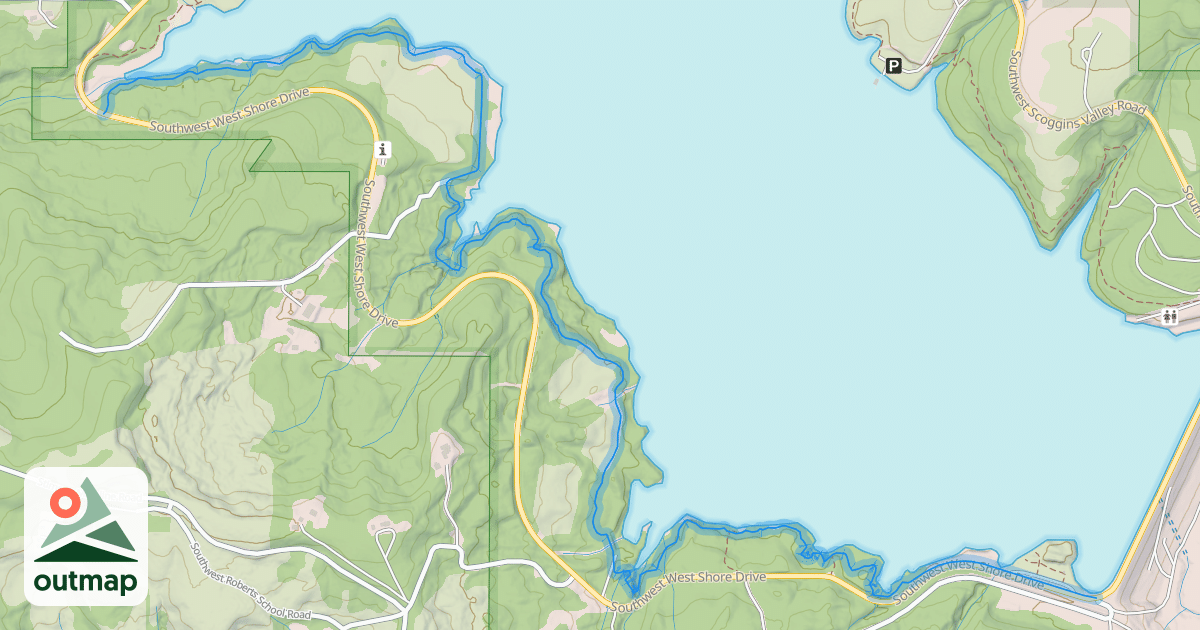 Map of Hagg Lake Trail Section H