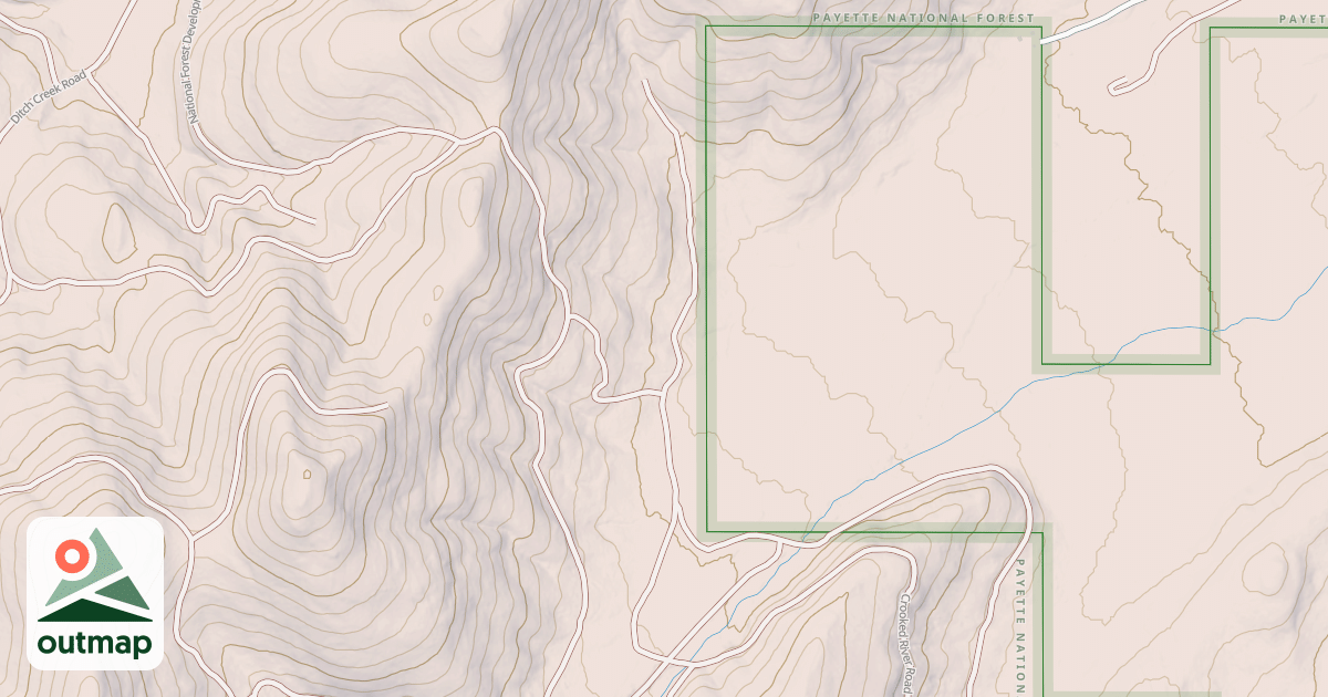 Map of CROOKED SPUR