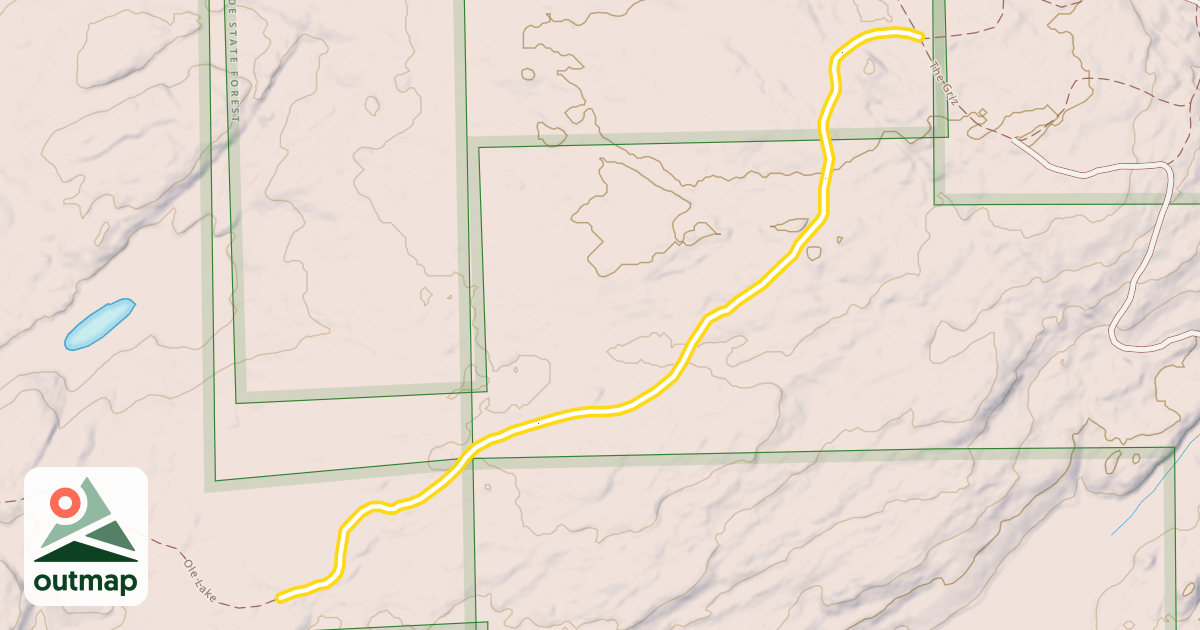 Map of Ole Lake