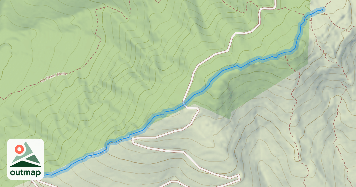 Map of Les Crêtes