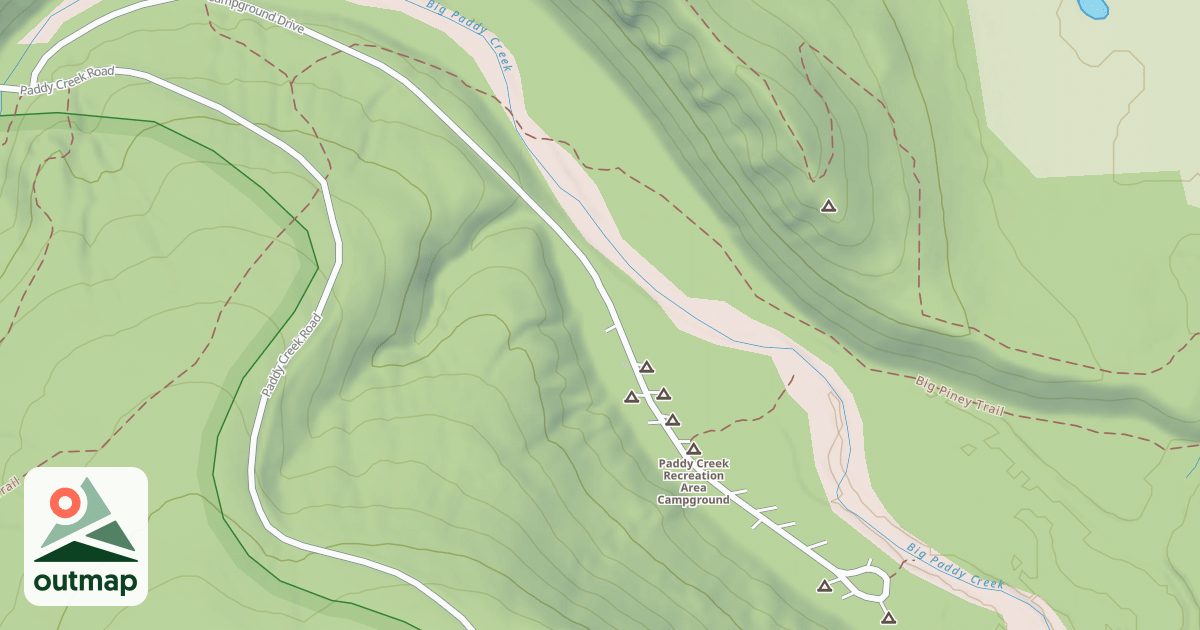 Map of PADDY CREEK REC AREA