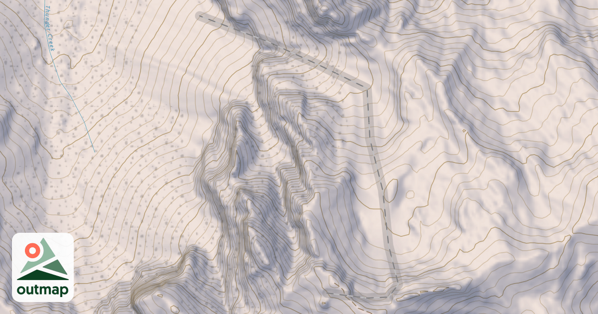 Map of Crooked Couloir