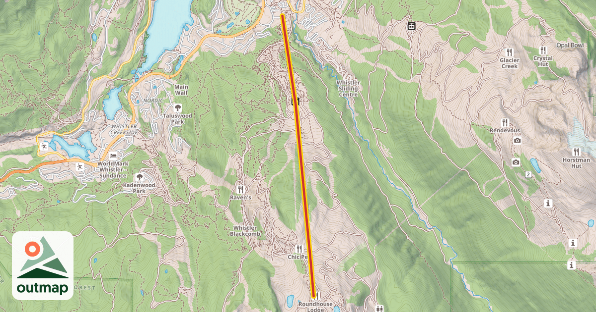 Map of Whistler Village Gondola