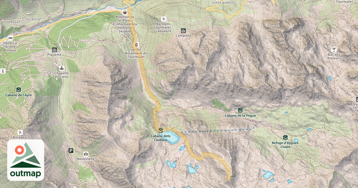 Map of Pic de Tracens — Tournaboup