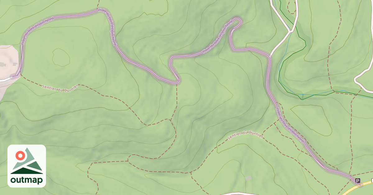 Map of Piste du Bois d'Opio Nord