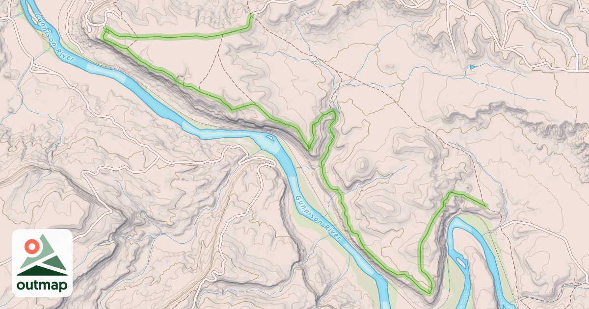 Map of Gunnison RIver Bluffs North