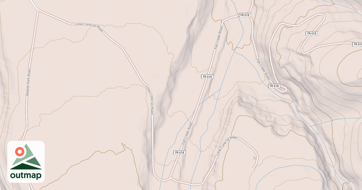 Map of FALL CREEK
