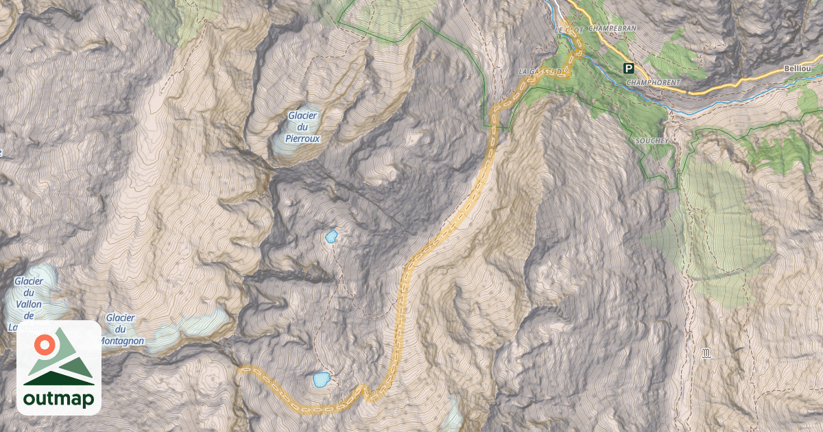 Map of Col de la Haute Pisse — Le Clot d'en Bas
