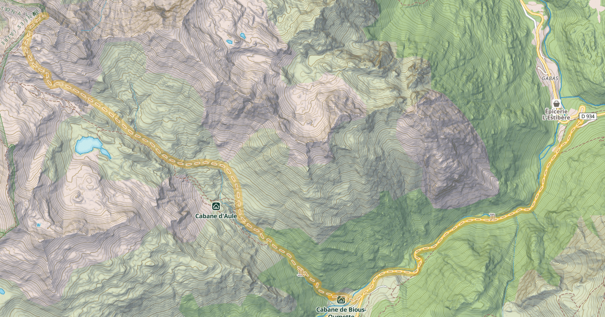 Map preview of Pic Gaziès — Gabas