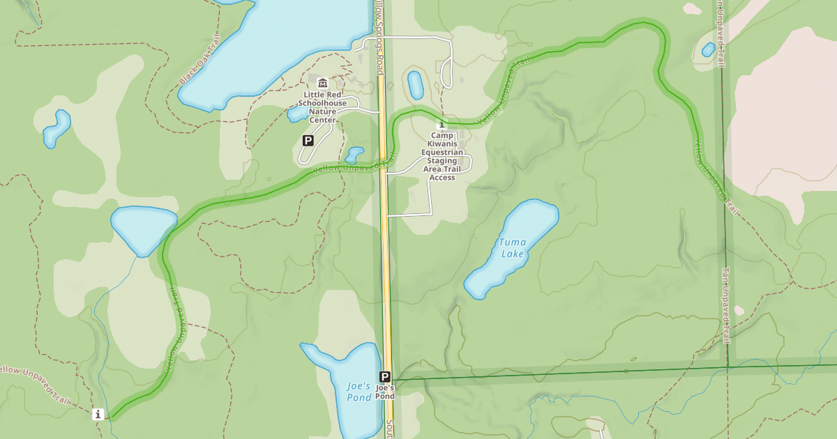 Map preview of Yellow Unpaved Trail