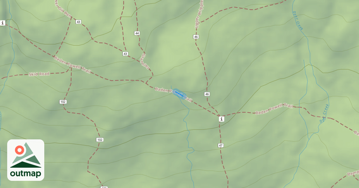 Map of Baden Powell Trail