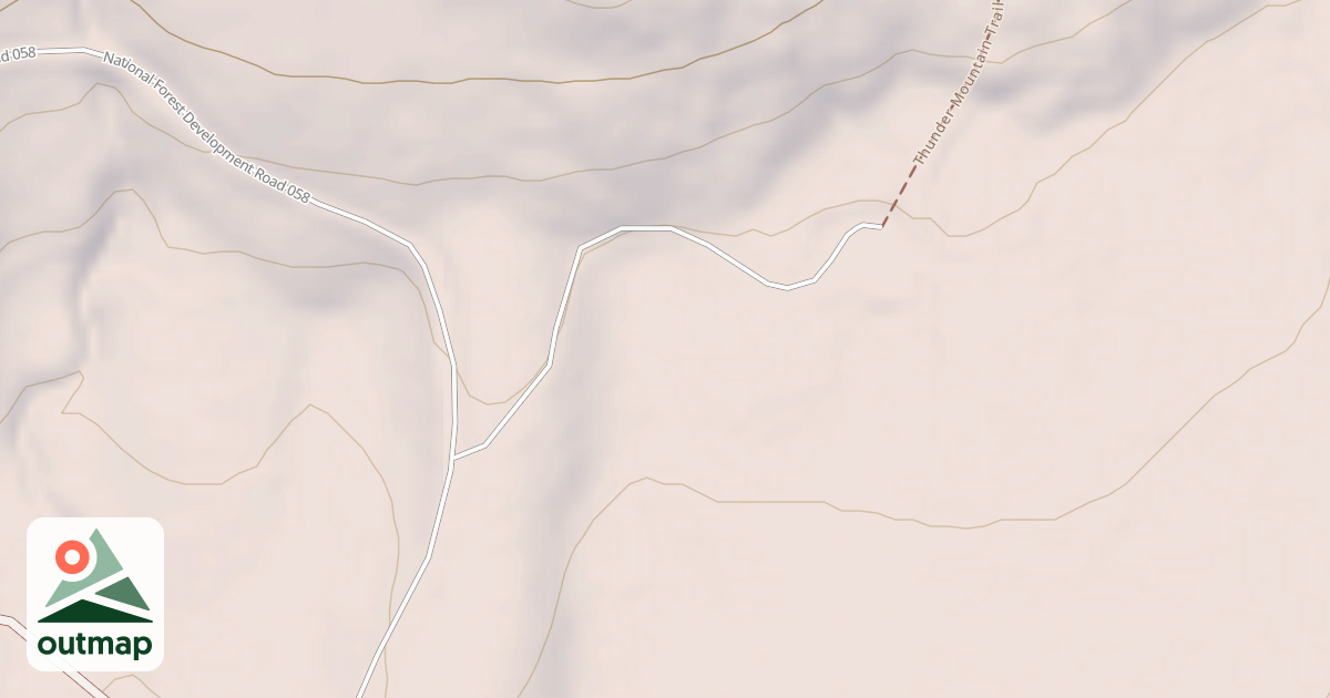 Map of THUNDER MOUNTAIN