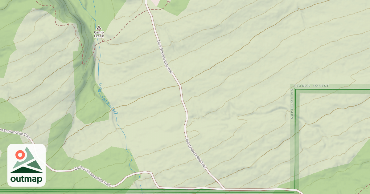 Map of Deer Snowmobile Trail