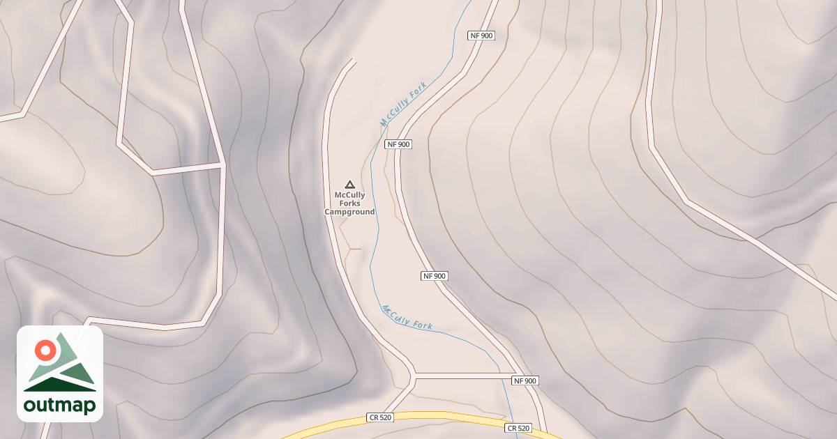 Map of MCCULLY FORK C G.
