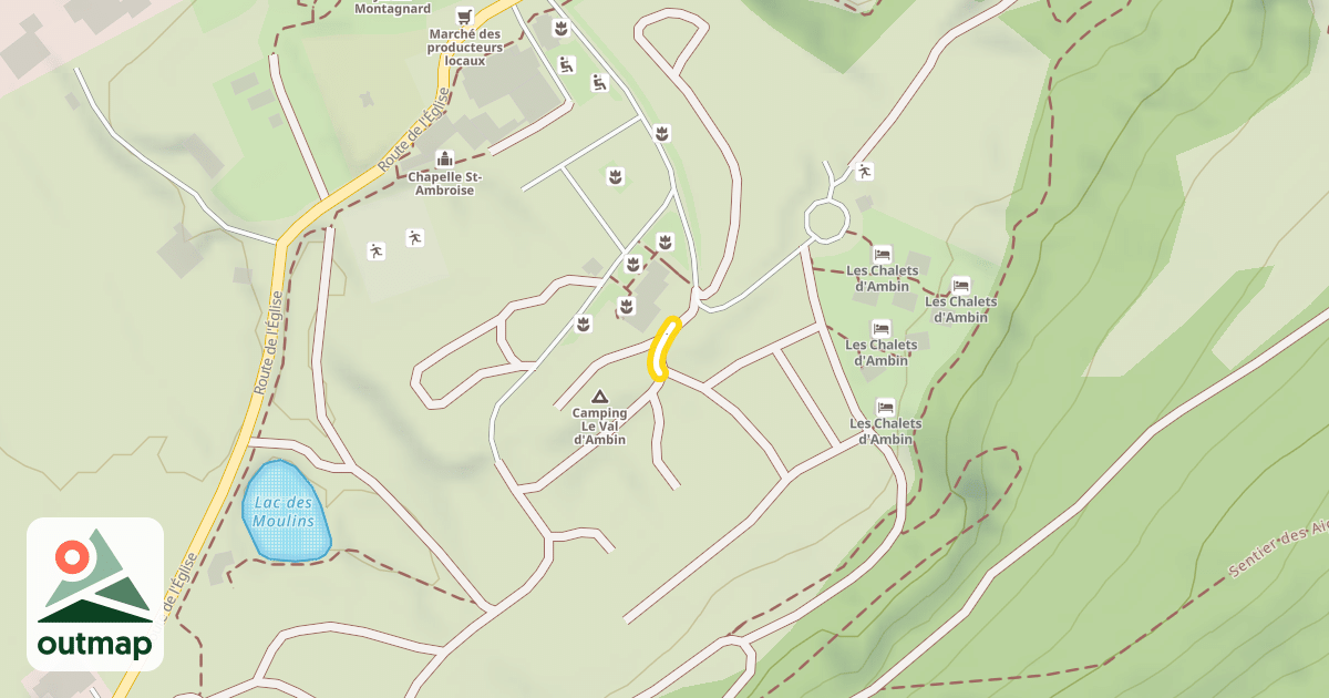 Map of Bramans - Le Verney