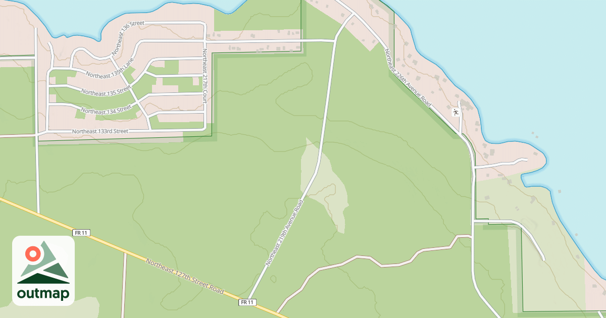 Map of NE 219 TH AV RD