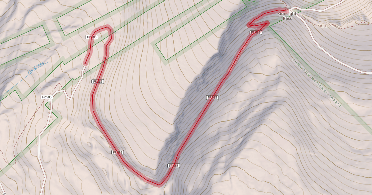 Map preview of Gunsite Pass Road
