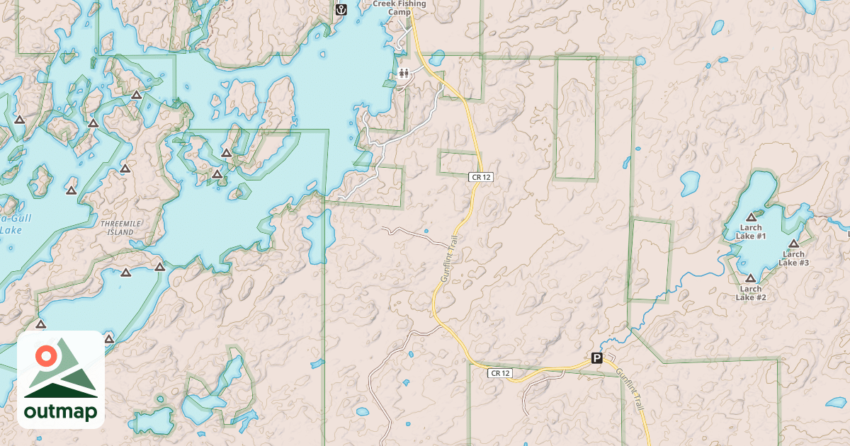 Map of GUNFLINT SNOWMOBILE