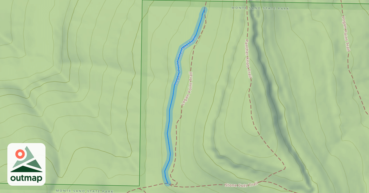Map of Logan Point Alternate Trail