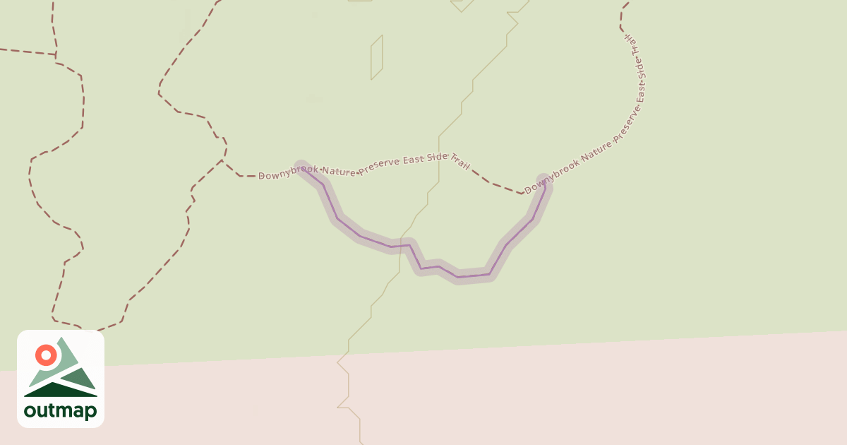 Map of Downybrook Nature Preserve East Side Trail