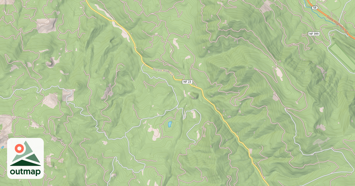 Map of HILLS CREEK