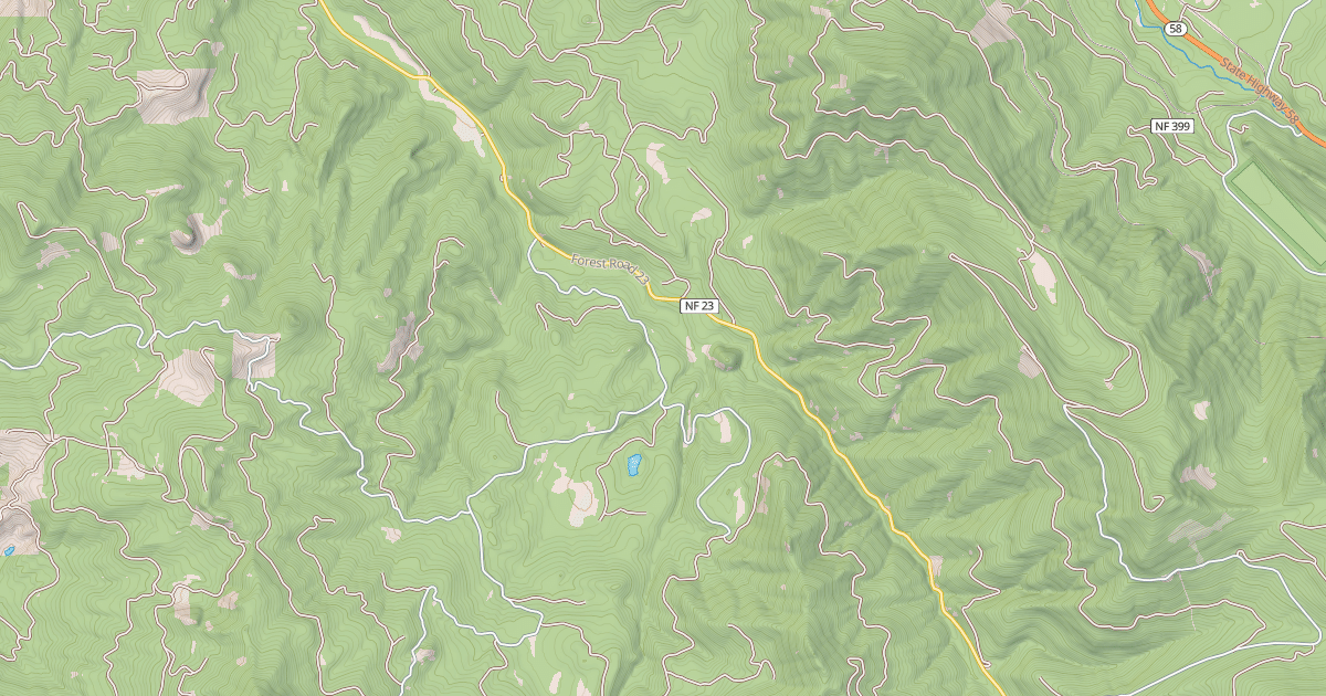 Map preview of HILLS CREEK