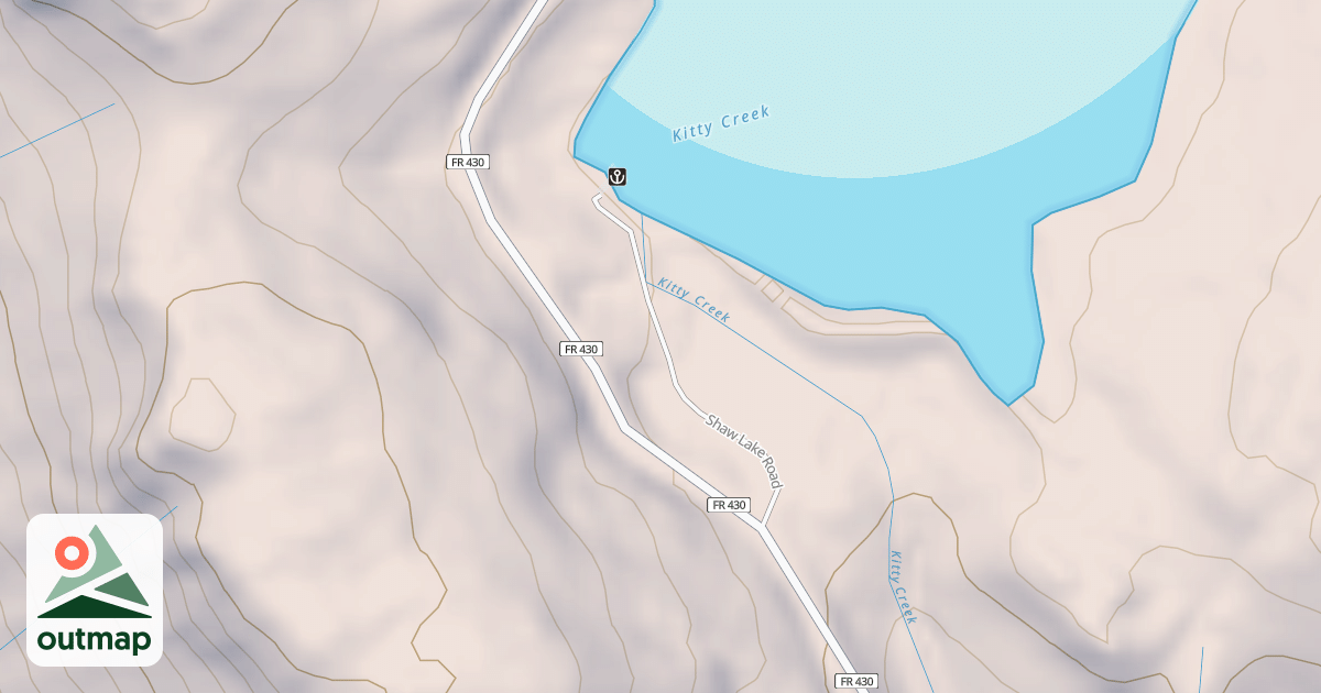 Map of SHAW LAKE