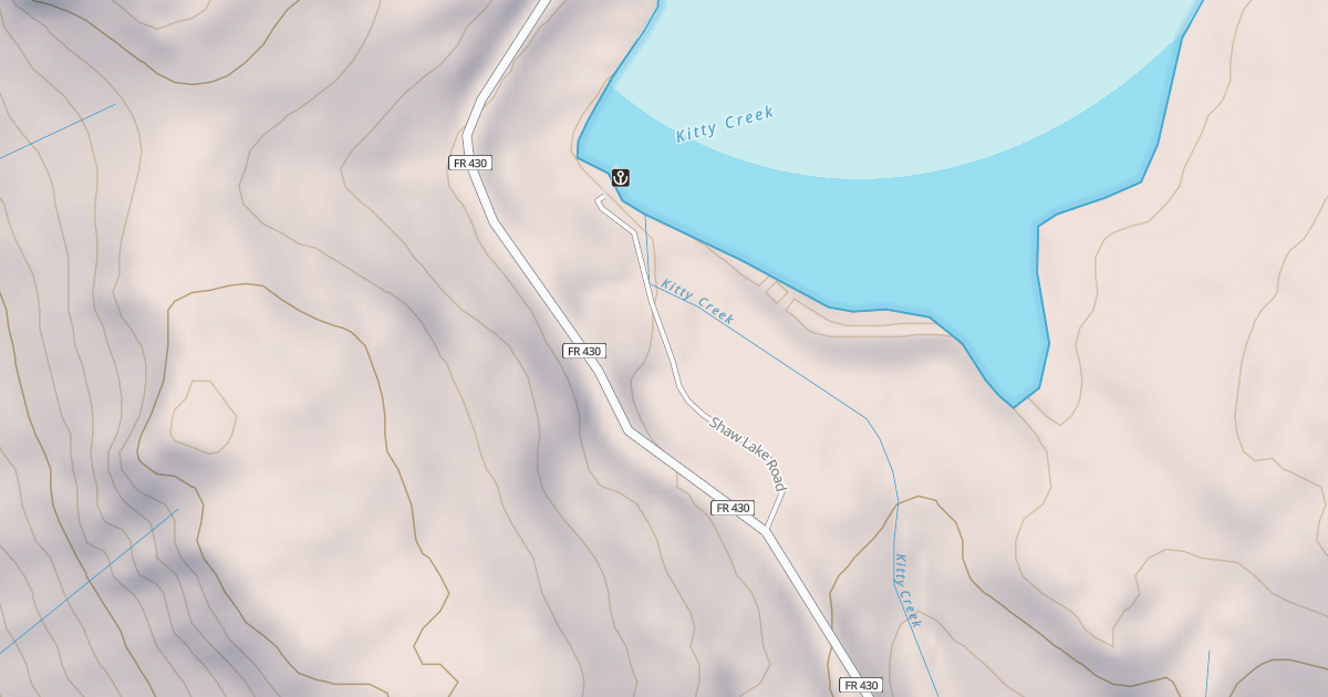 Map preview of SHAW LAKE