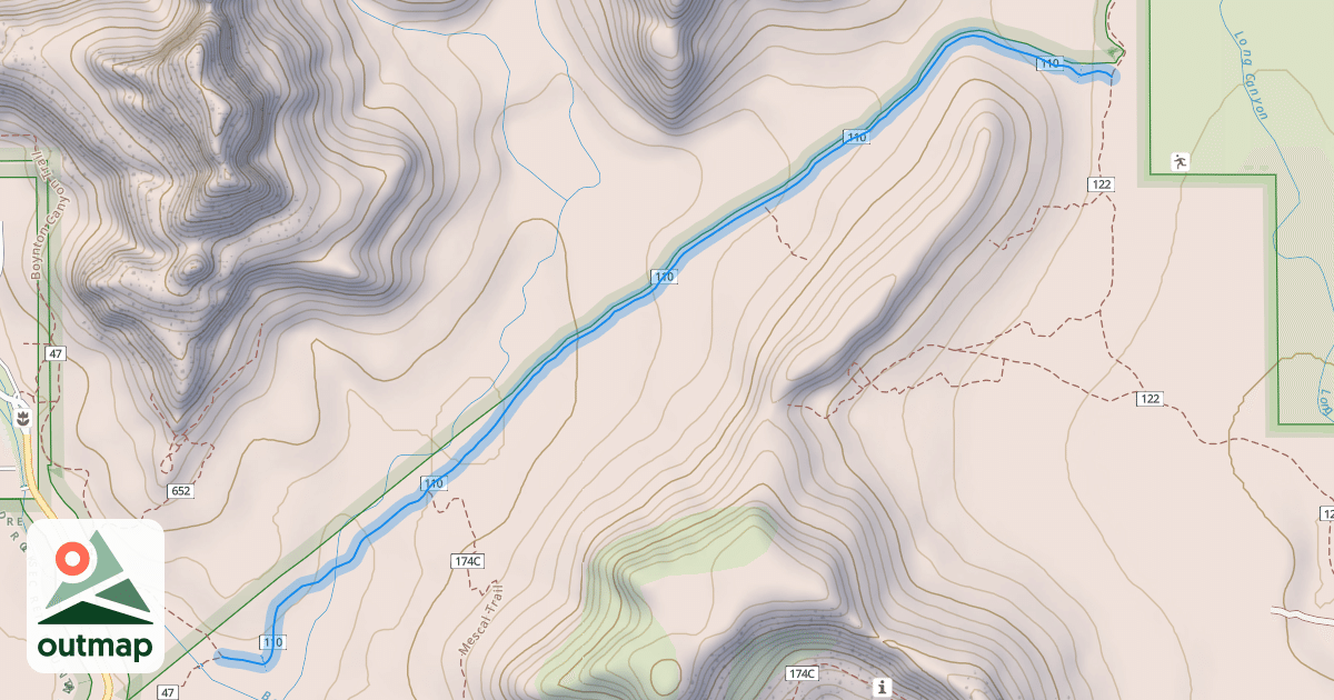 Map of Deadman's Pass Trail