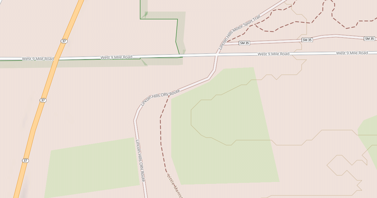 Map preview of Little Manistee Motorcycle Trail