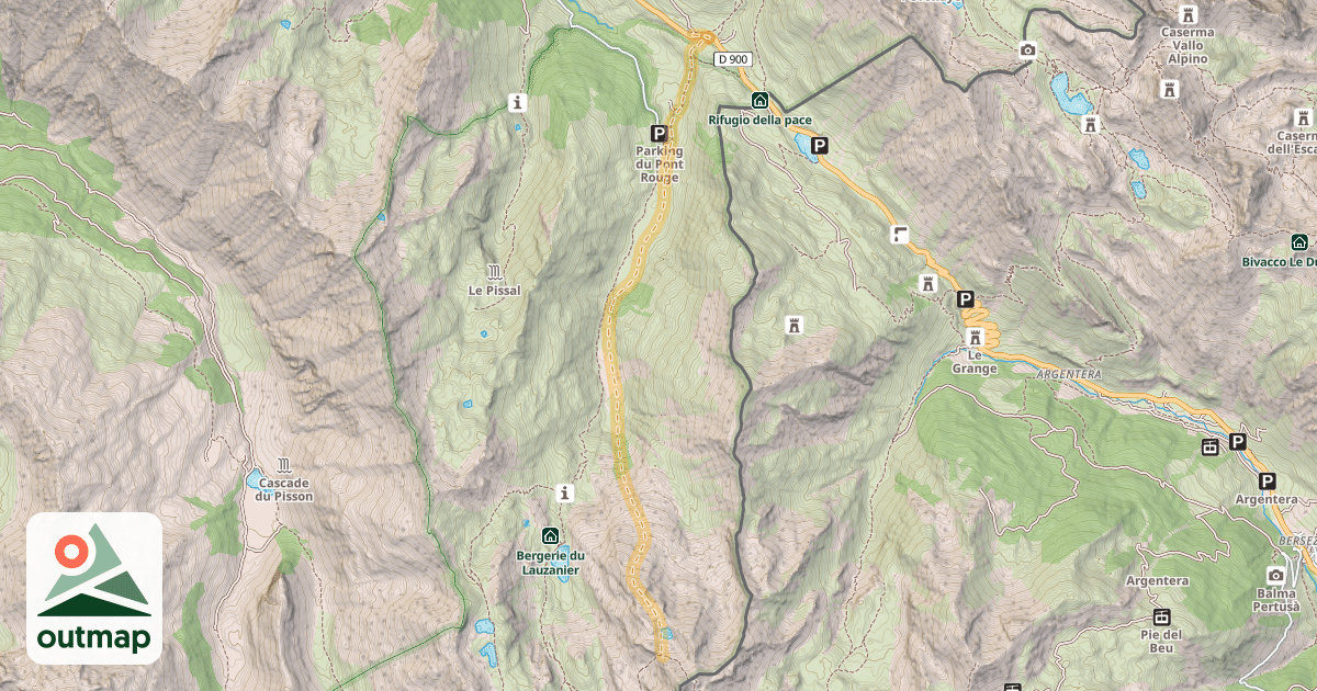 Map of Pas de l'Enchastraye — Le Pontet