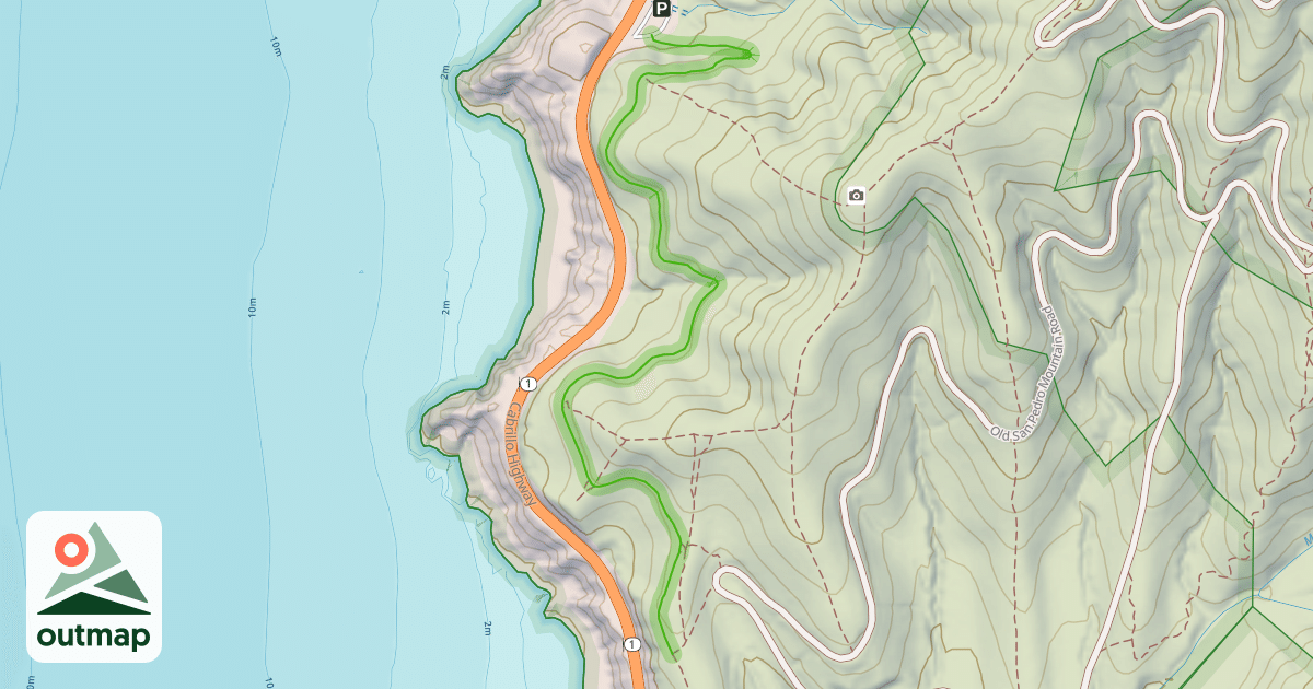 Map of Gray Whale Cove Trail